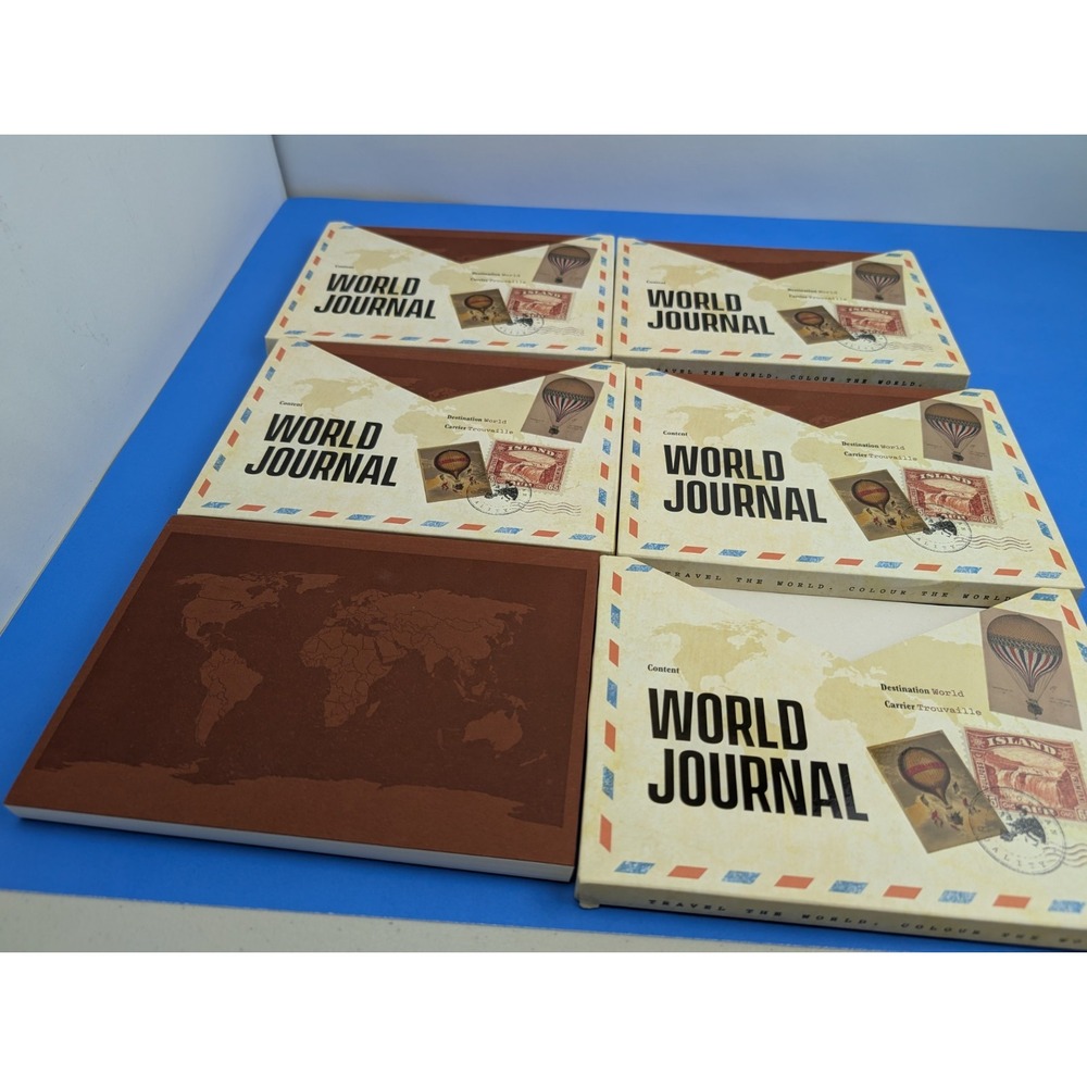 Trouvaille World Travel Journal Notebook Stationery (Made in Poland) 5 PACK